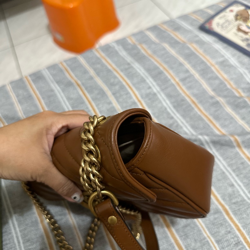 再降價!Gucci marmont 22 焦糖色-10