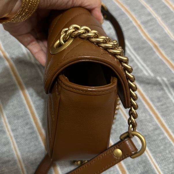 再降價!Gucci marmont 22 焦糖色-11