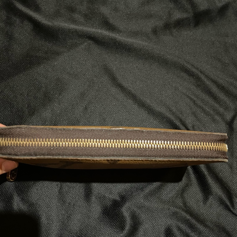 LOUIS VUITTON 晶片 大原花REVERSE拉鍊長夾-41