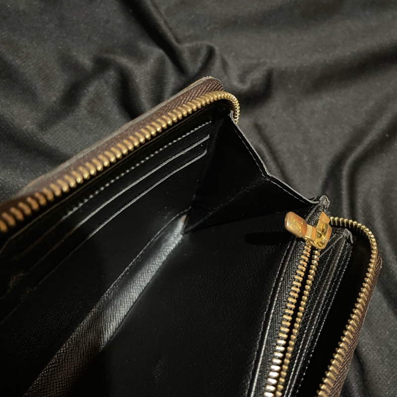 LOUIS VUITTON 晶片 大原花REVERSE拉鍊長夾-46