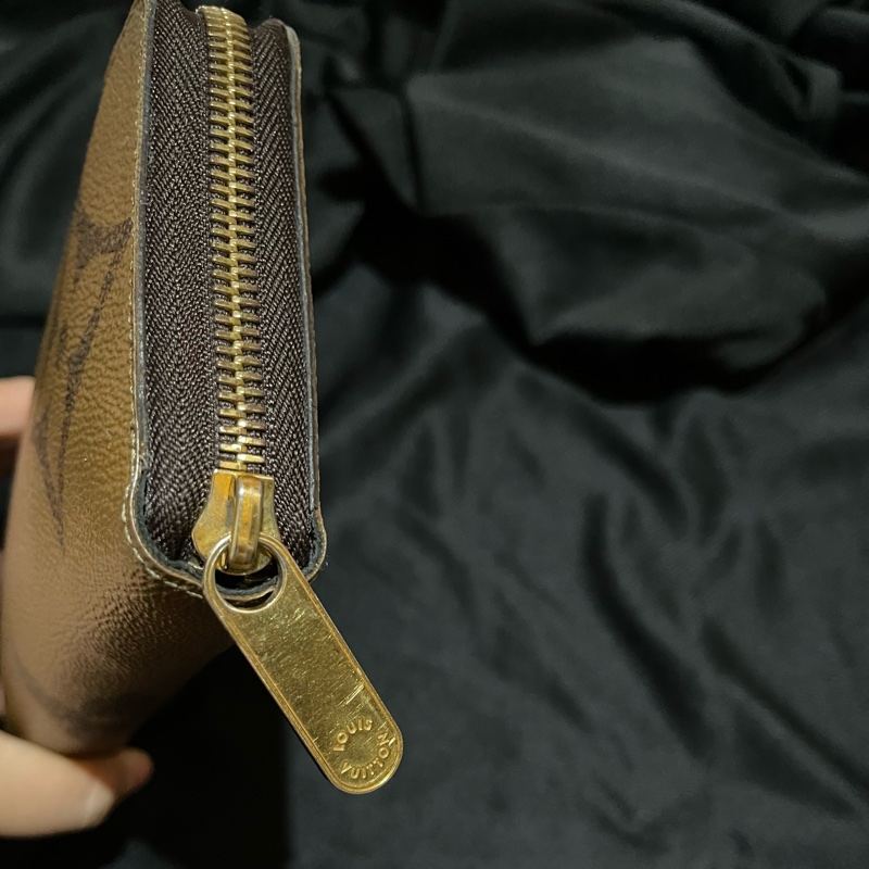 LOUIS VUITTON 晶片 大原花REVERSE拉鍊長夾-57