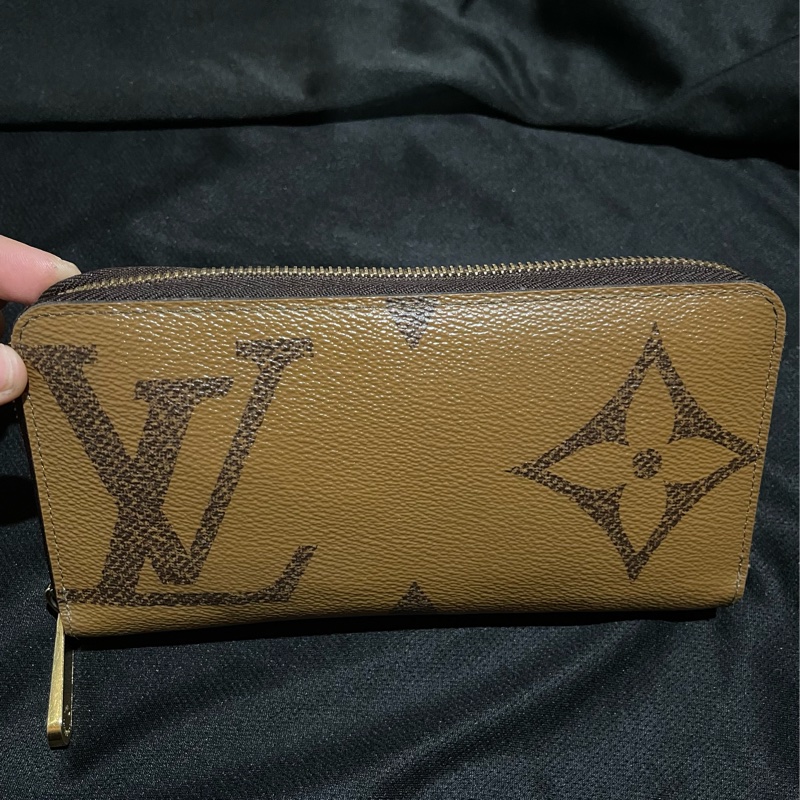 LOUIS VUITTON 晶片 大原花REVERSE拉鍊長夾-59