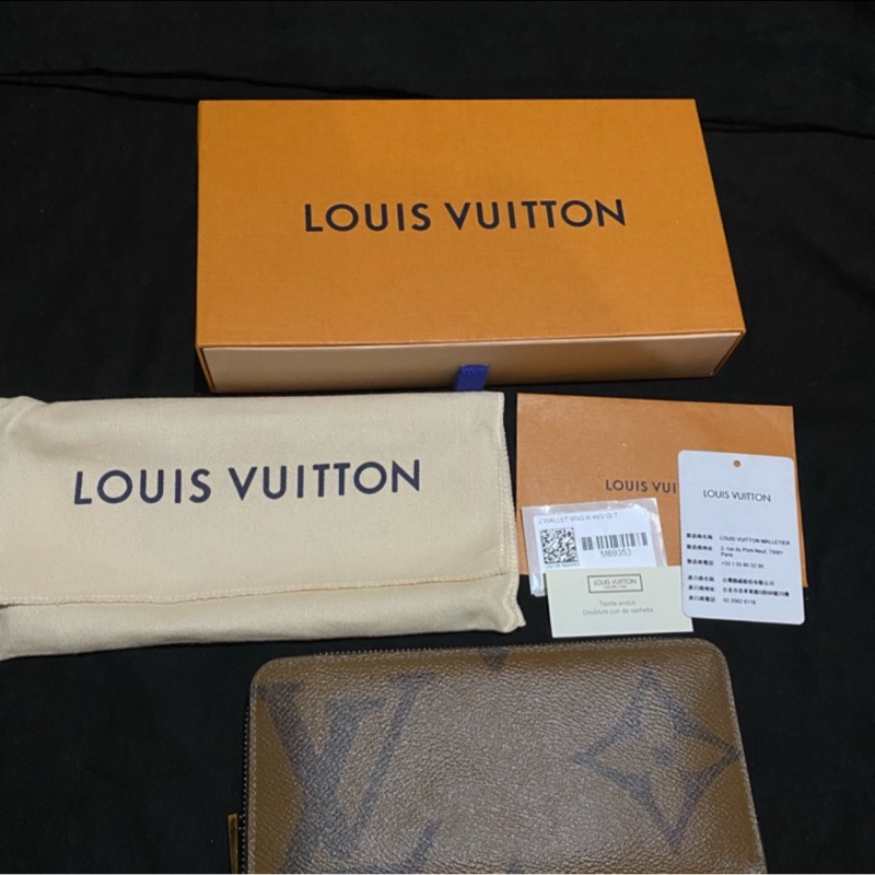 LOUIS VUITTON 晶片 大原花REVERSE拉鍊長夾-29