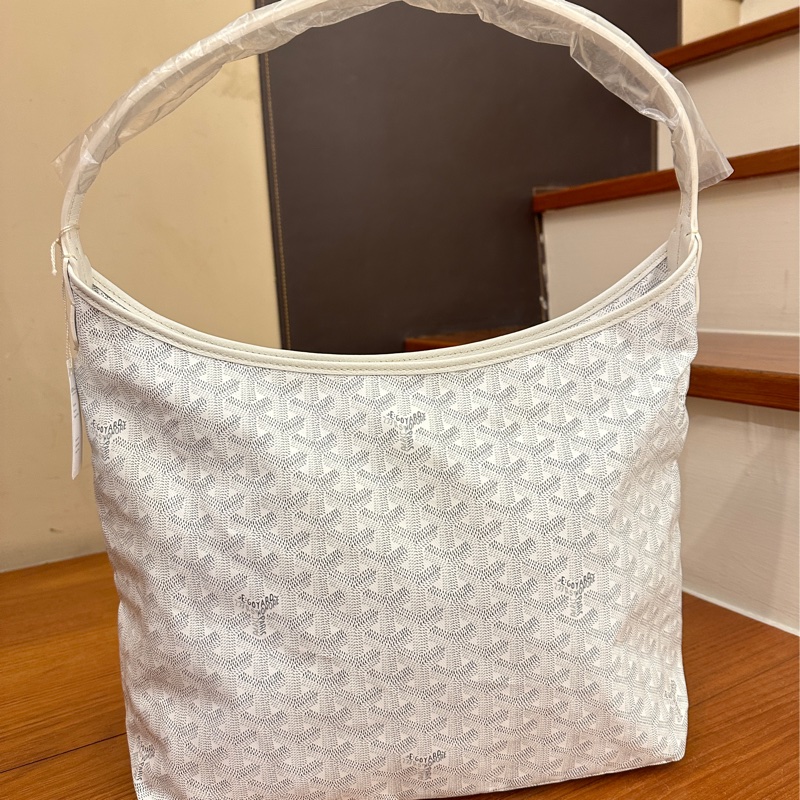 GOYARD 白經典花紋PVC單肩包-0