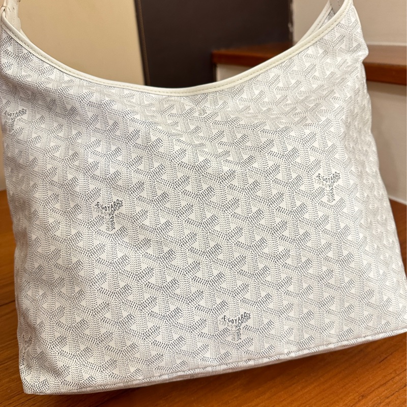 GOYARD 白經典花紋PVC單肩包-1