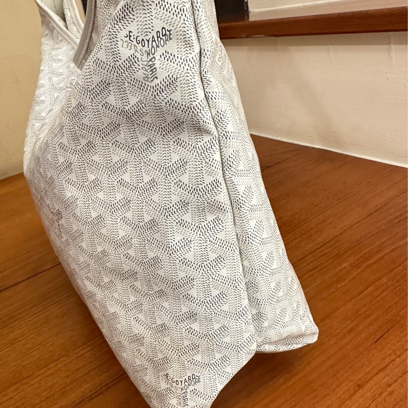GOYARD 白經典花紋PVC單肩包-2