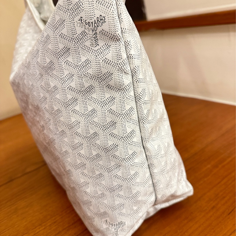 GOYARD 白經典花紋PVC單肩包-3