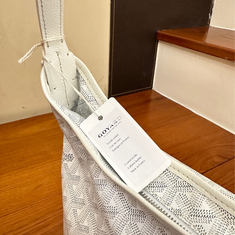 GOYARD 白經典花紋PVC單肩包-6