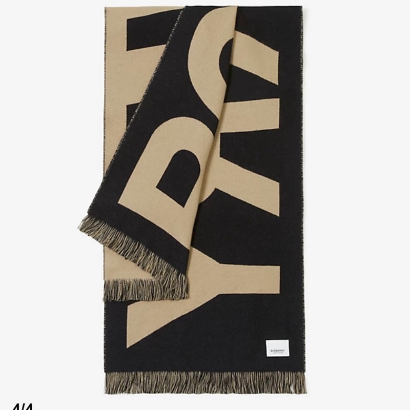 Burberry 典藏米色字母圍巾-3