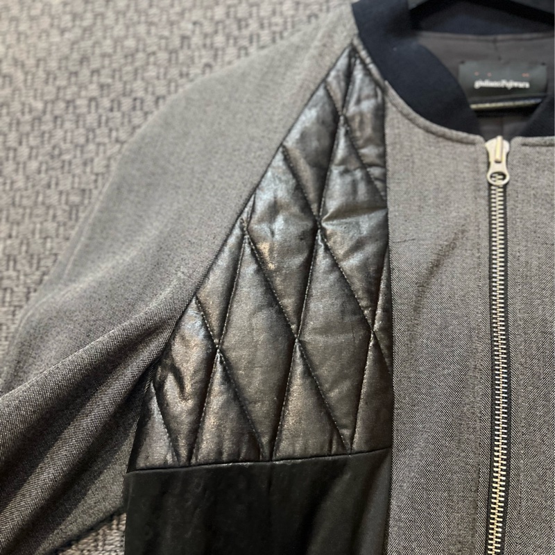 秀款 日義混血品牌Giuliano Fujiwara 拼接夾克外套 質感很棒很有型 原價39800 特一件7800絕版 Giuliano fujiwara 男女都可以穿 #男生建議偏瘦 有型時髦🤍 正常使用痕跡都有拍出來 高標繞道-10