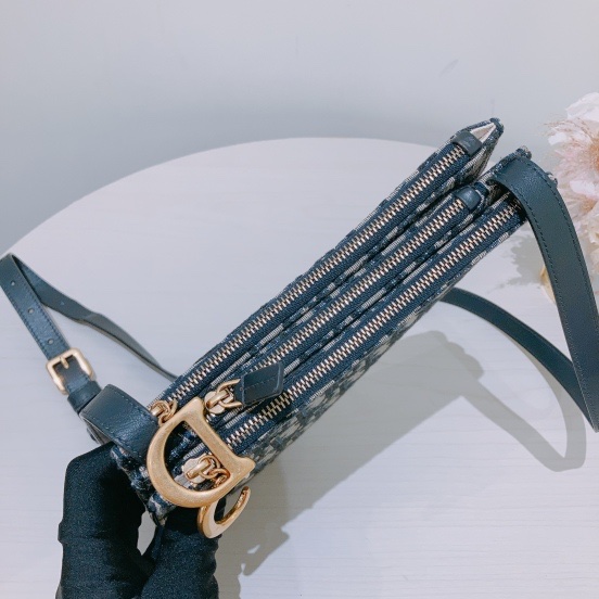 CHRISTIAN DIOR TRIO SADDLE CROSSBODY BAG 迪奧老花包 馬鞍包-3