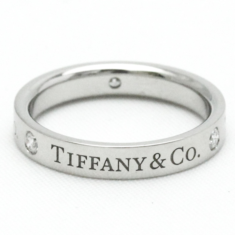【日本直送】蒂芬妮扁平戒指鉑金時尚鑽石戒指克拉/0.07 銀-2
