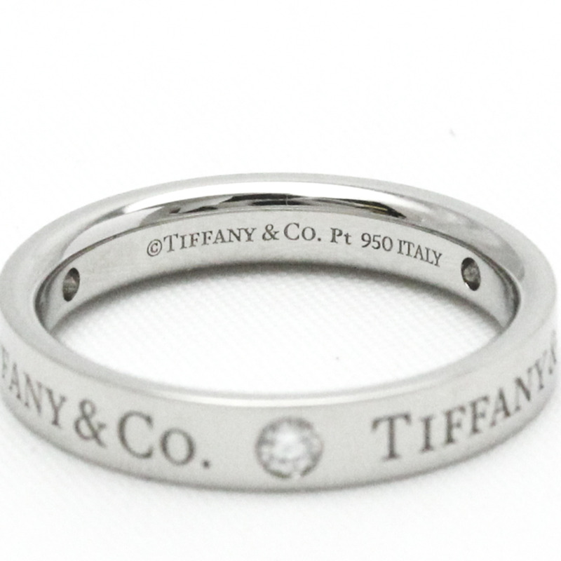 【日本直送】蒂芬妮扁平戒指鉑金時尚鑽石戒指克拉/0.07 銀-5