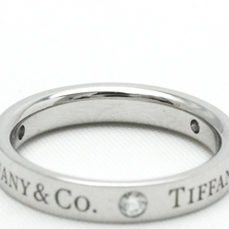 【日本直送】蒂芬妮扁平戒指鉑金時尚鑽石戒指克拉/0.07 銀-6