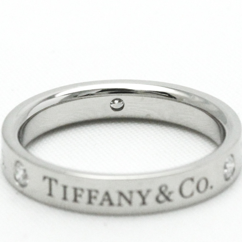 【日本直送】蒂芬妮扁平戒指鉑金時尚鑽石戒指克拉/0.07 銀-8