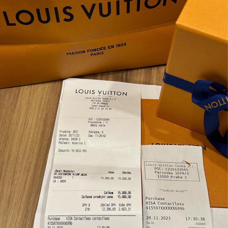 全新 LV Victorine 牛皮壓紋 三折短夾 M64060-2