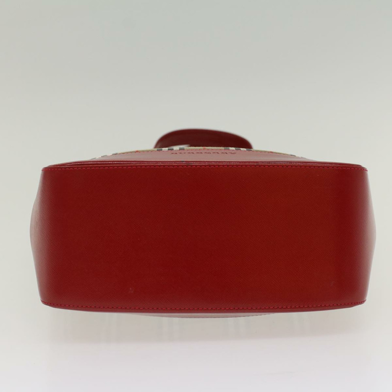 【日本直送】BURBERRY Nova 格紋托特包 尼龍皮革 米紅色 正品 52434-4