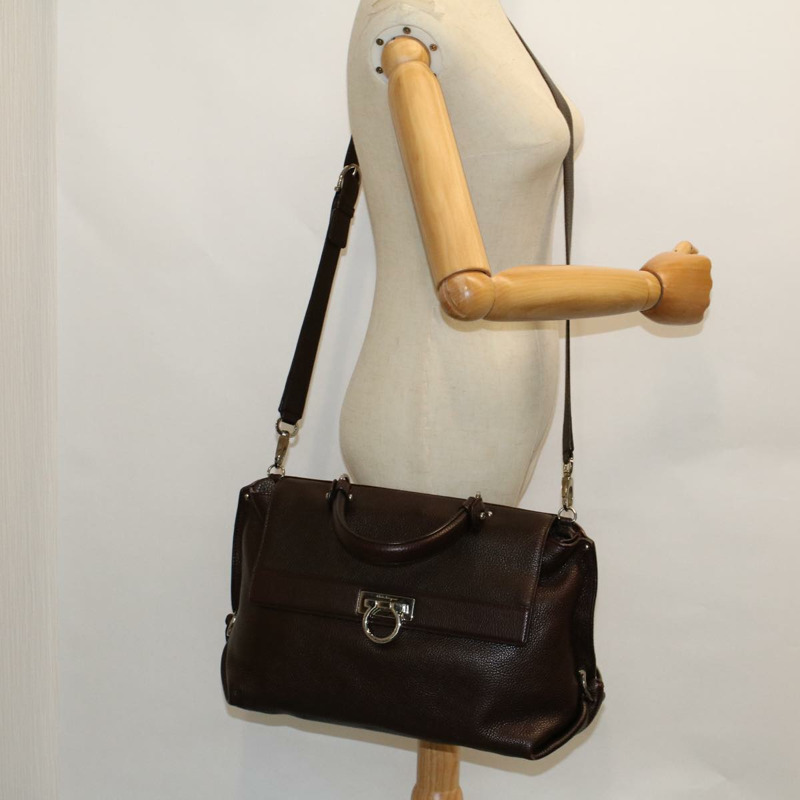 【日本直送】Salvatore Ferragamo Sofia Gancini 單肩包皮革 2way 波爾多正品 53277-22