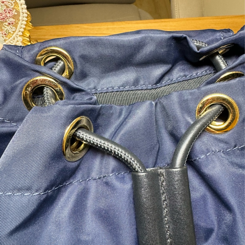 BURBERRY 巴寶莉 The Rucksack尼龍拼皮革中型軍旅後背包(海軍藍)-20