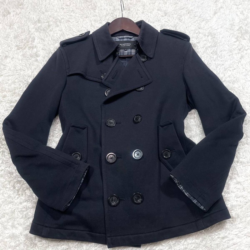 BURBERRY BLACK LABEL (M)彈性短風衣-10