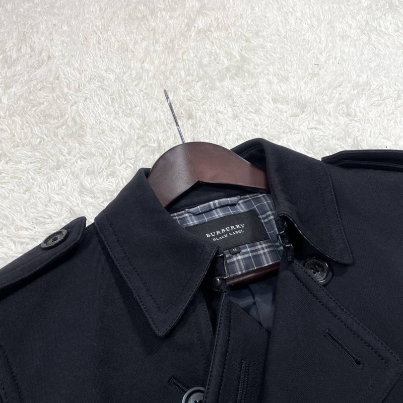 BURBERRY BLACK LABEL (M)彈性短風衣-13