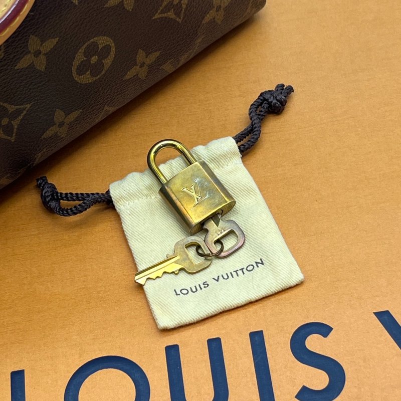 Louis Vuitton LV 老花字紋 speedy 25公分波士頓包/手提包-11