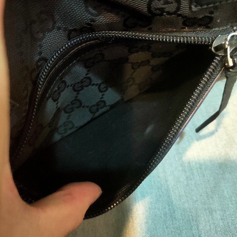 ∆聖誕限時一週降價∆㊣✨Gucci✨古馳 黑色 老花 皮革 帆布 肩背包 托特包/二手包/二手精品-6