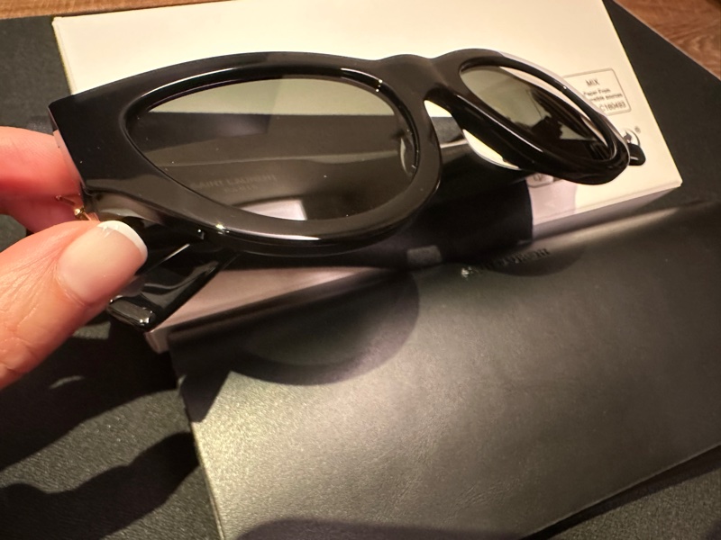 BlackPink Rosé同款 Saint Laurent SL M94 黑色墨鏡 | 貓眼鏡框(客留)-6