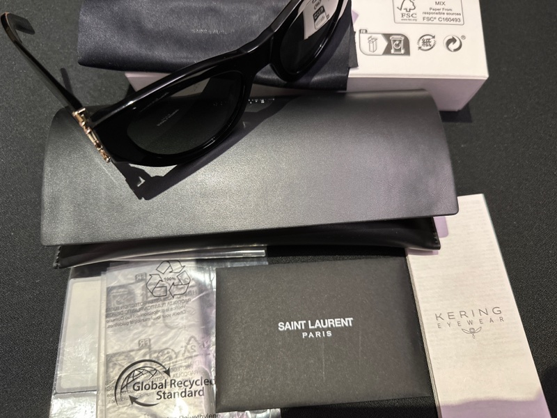 BlackPink Rosé同款 Saint Laurent SL M94 黑色墨鏡 | 貓眼鏡框(客留)-9