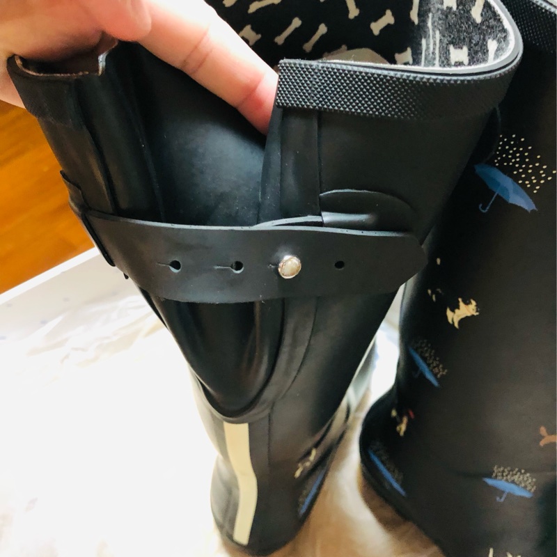 Joules 黑底狗狗雨傘雨鞋-2