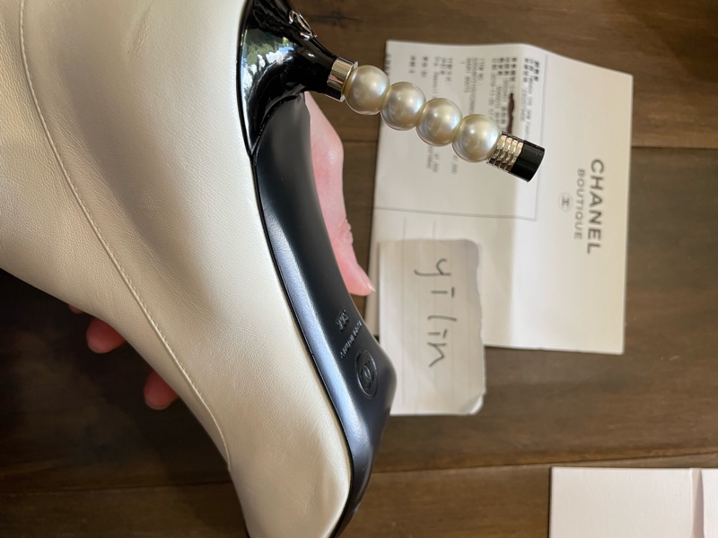 (已預訂)香奈兒珍珠短靴高跟鞋-26