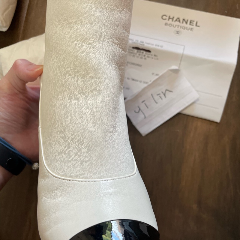 (已預訂)香奈兒珍珠短靴高跟鞋-34