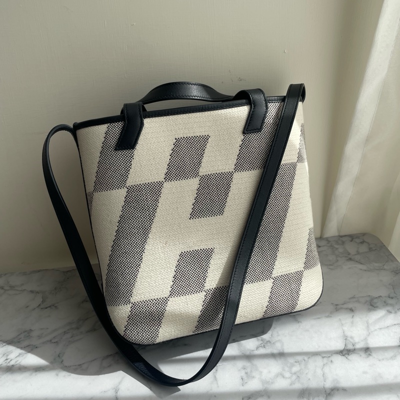 HERMES cabas 27 tote 托特帆布 兩用包-0