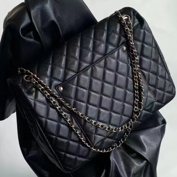 （已售出）全新全配 香奈兒機場包 黑色荔枝皮-2