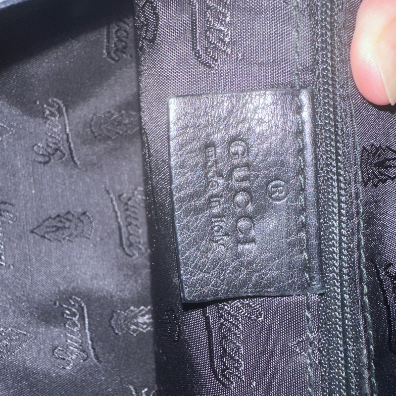 Gucci 古馳 全黑皮革 肩背包 shoulder bag 腋下包 hobo bag-10