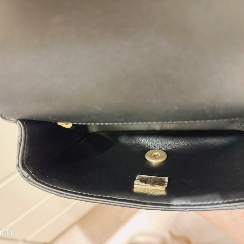 [小禎推薦］❤️Chanel CF mini 黑金迷你口蓋包 稀有珐瑯鍊-2