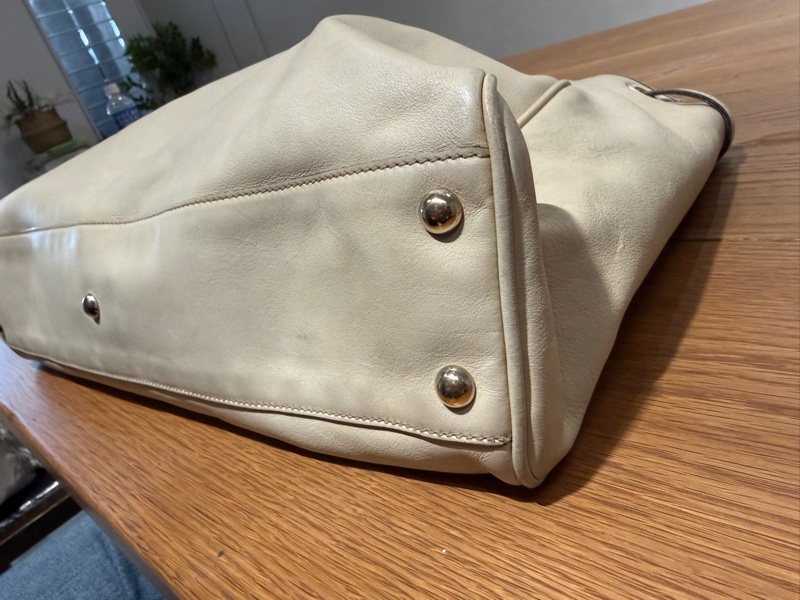 GUCCI 流蘇托特包 白-7