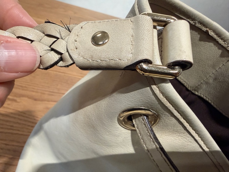 GUCCI 流蘇托特包 白-12