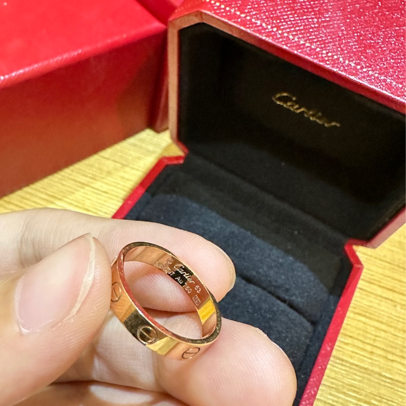 Cartier love婚戒玫瑰金-10