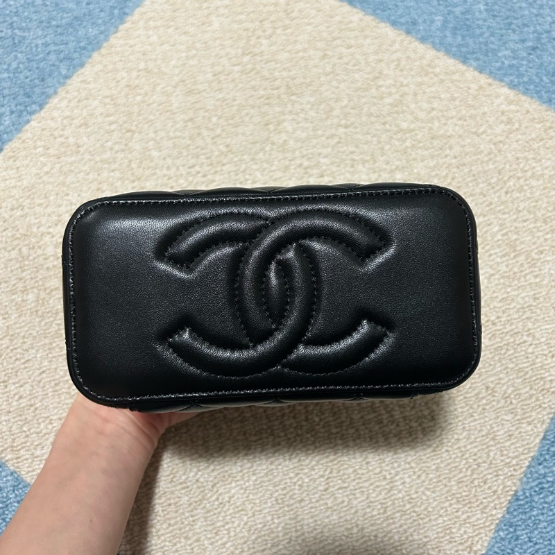 Chanel 金球長盒 Vanity Case 黑色-4