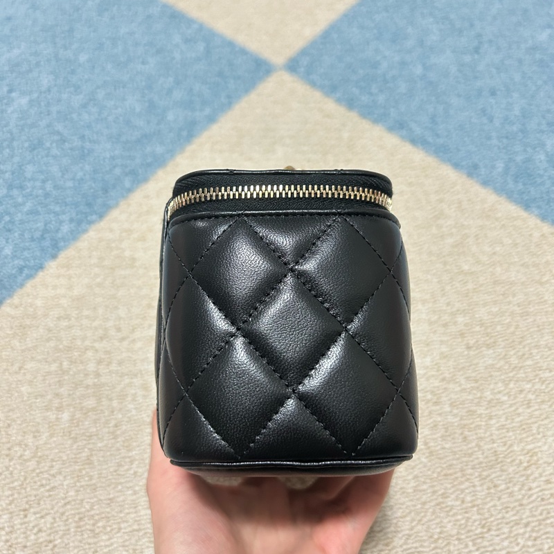 Chanel 金球長盒 Vanity Case 黑色-5