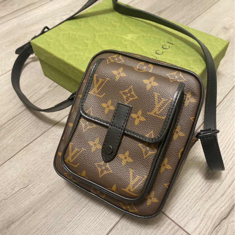 LV老花拉鍊單肩包 子母包 99成新-0
