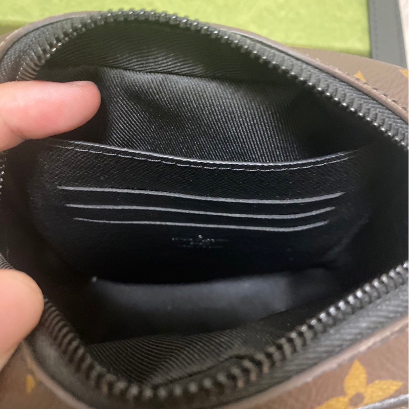 LV老花拉鍊單肩包 子母包 99成新-11