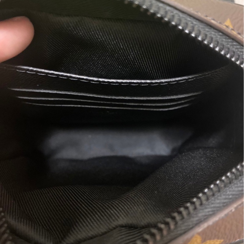 LV老花拉鍊單肩包 子母包 99成新-12