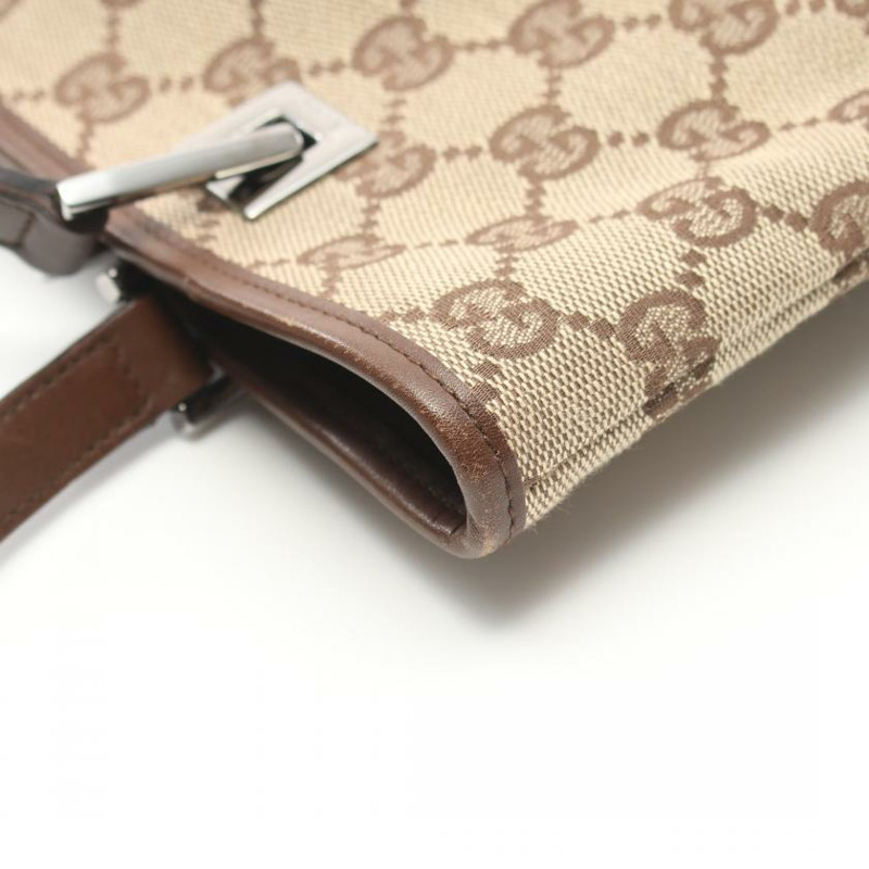 【日本直送】 GUCCI GUCCI GG帆布 手包 托特包 帆布 皮革 淺褐色 深棕色-4