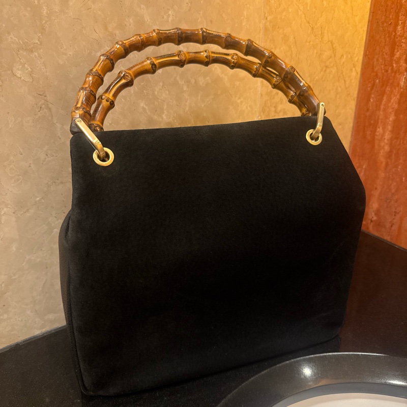 Gucci中古竹節絨袋-5