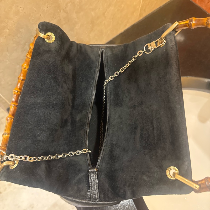 Gucci中古竹節絨袋-12