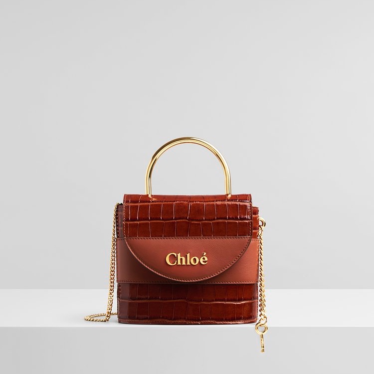Chloe Aby lock bag red-7