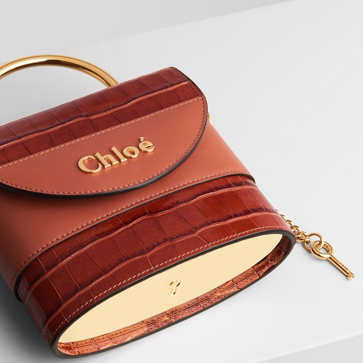 Chloe Aby lock bag red-11