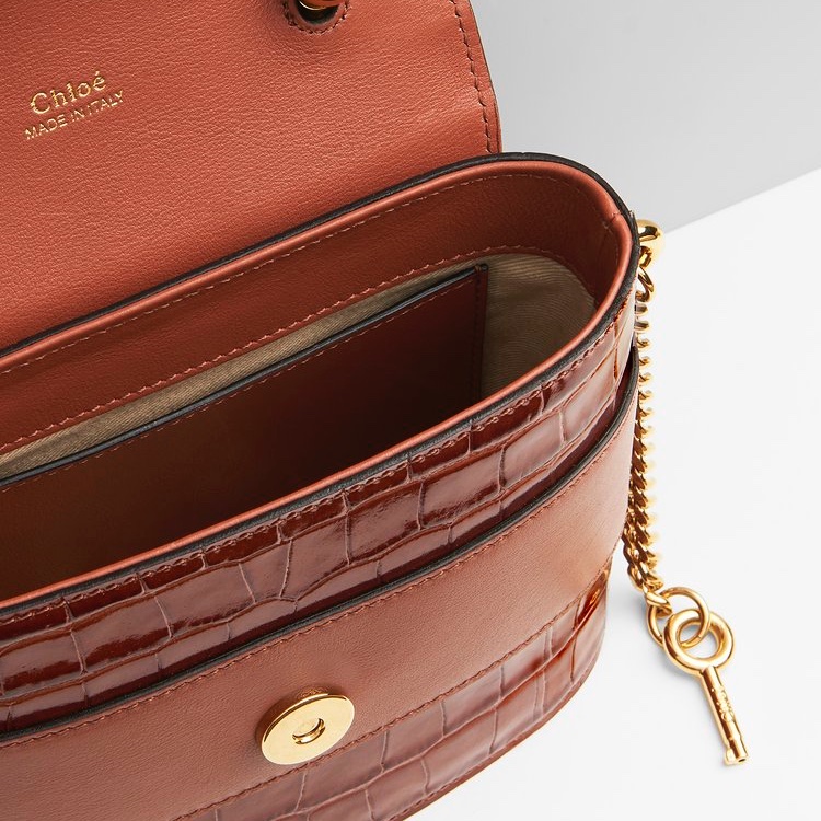 Chloe Aby lock bag red-13